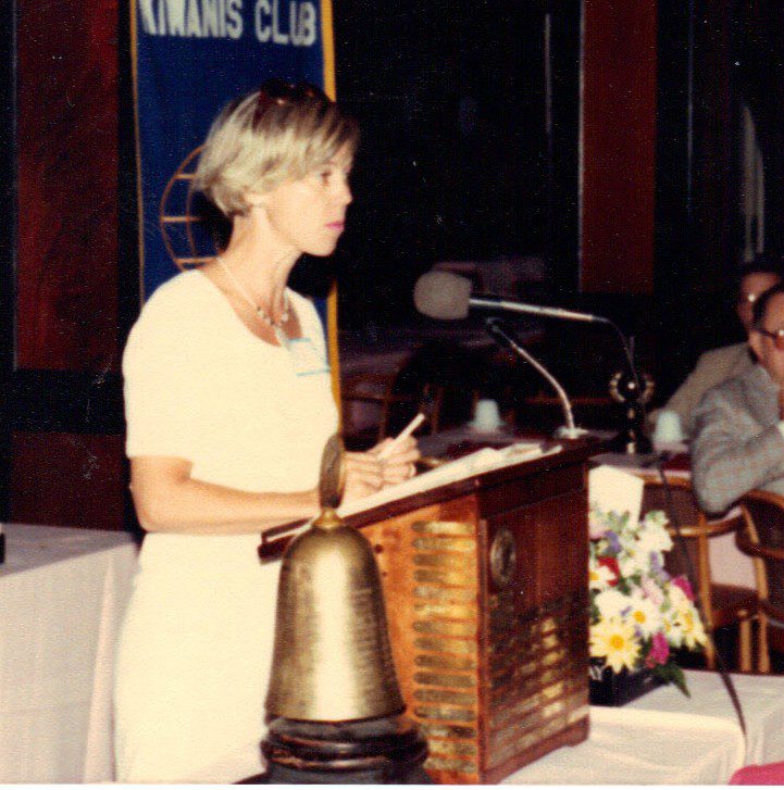 Cami Green Hofstadter speaking at local Kiwanis club