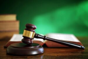 Gavel on a desk