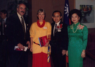 Celebrating Taiwan’s national holiday with the Director General and his wife.