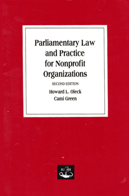 Parliamentary Law and Practice for Nonprofit Organizations cover