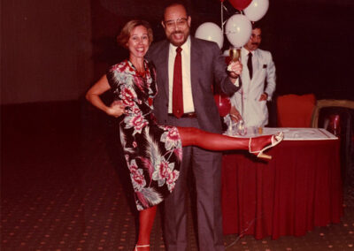 Dean Roberto Garcia Pena (Colombia) giving a Valentine’s lift to the Secy. of the Corps.